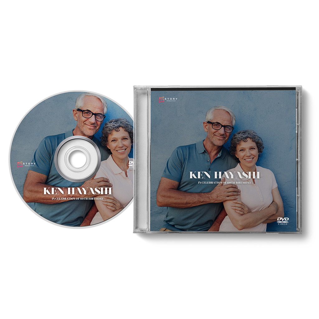 完成した思い出のムービーのDVDとオリジナルDVDケース